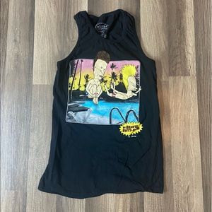 black beavis and butt-head mtv tank top.